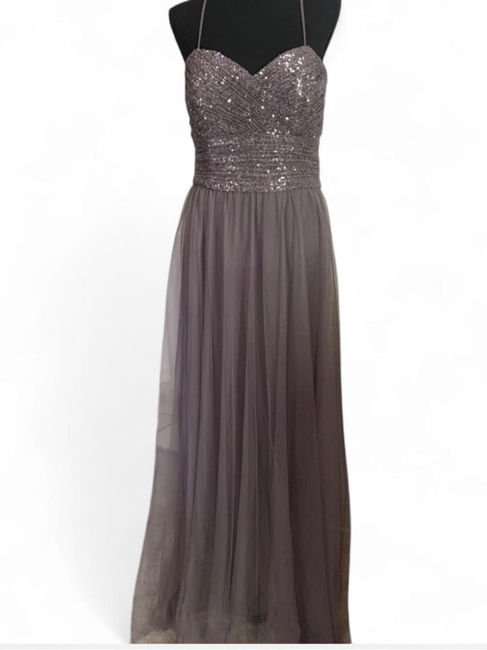 Watters & Watters Rockport Grey Hollis evening gown.